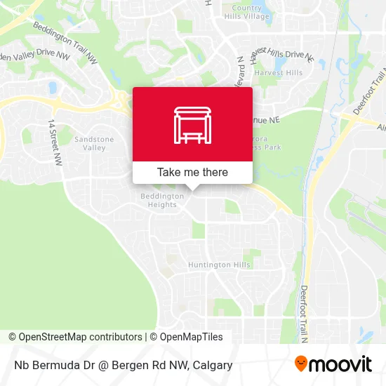 Nb Bermuda Dr @ Bergen Rd NW map