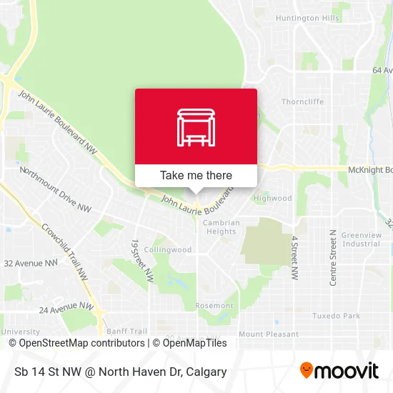 Sb 14 St NW @ North Haven Dr map