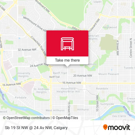 Sb 19 St NW @ 24 Av NW map
