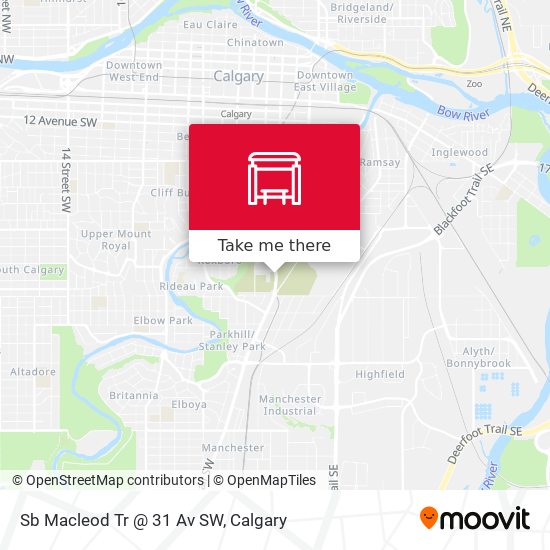 Sb Macleod Tr @ 31 Av SW map