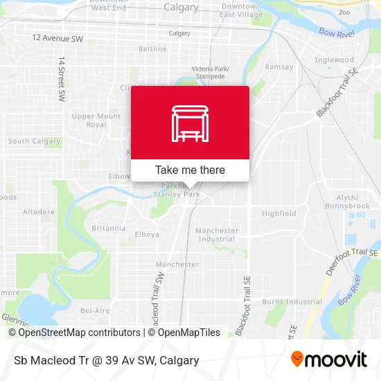Sb Macleod Tr @ 39 Av SW map