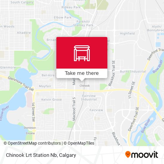 Chinook Lrt Station Nb map