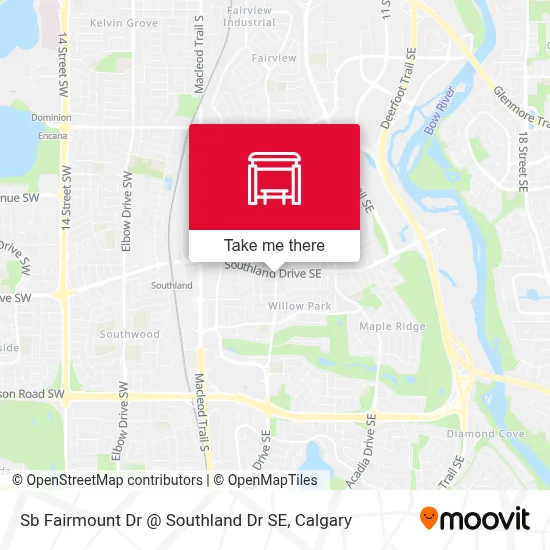 Sb Fairmount Dr @ Southland Dr SE map