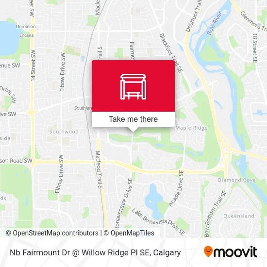 Nb Fairmount Dr @  Willow Ridge Pl SE map