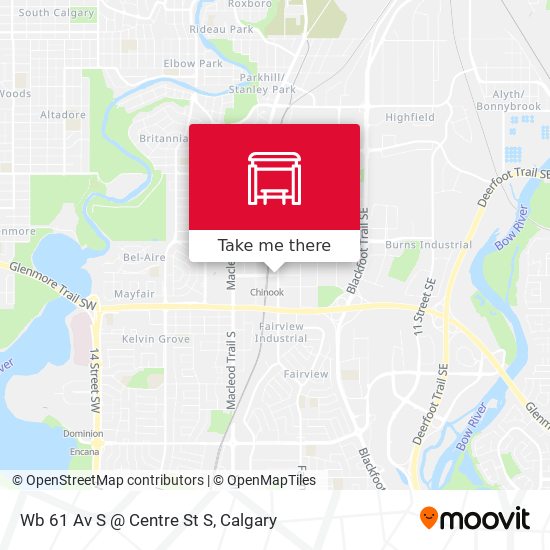 Wb 61 Av S @ Centre St S map
