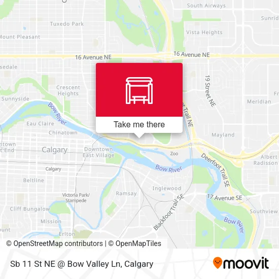 Sb 11 St NE @ Bow Valley Ln map