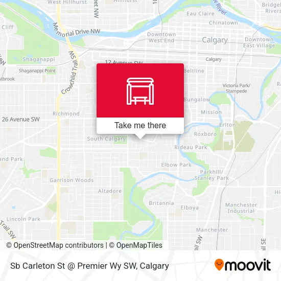 Sb Carleton St @ Premier Wy SW map