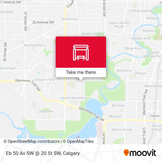 Eb 50 Av SW @ 20 St SW map