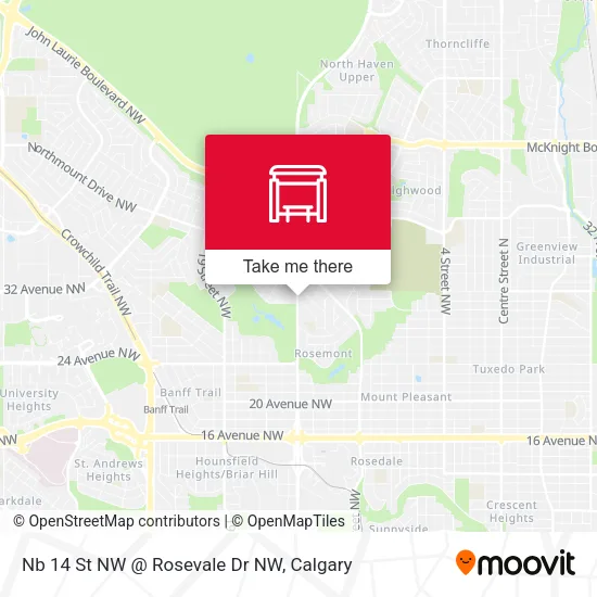Nb 14 St NW @ Rosevale Dr NW map