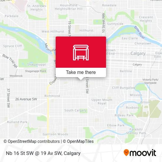 Nb 16 St SW @ 19 Av SW map