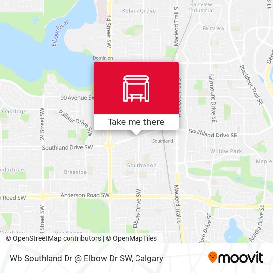 Wb Southland Dr @ Elbow Dr SW map
