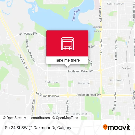 Sb 24 St SW @ Oakmoor Dr map