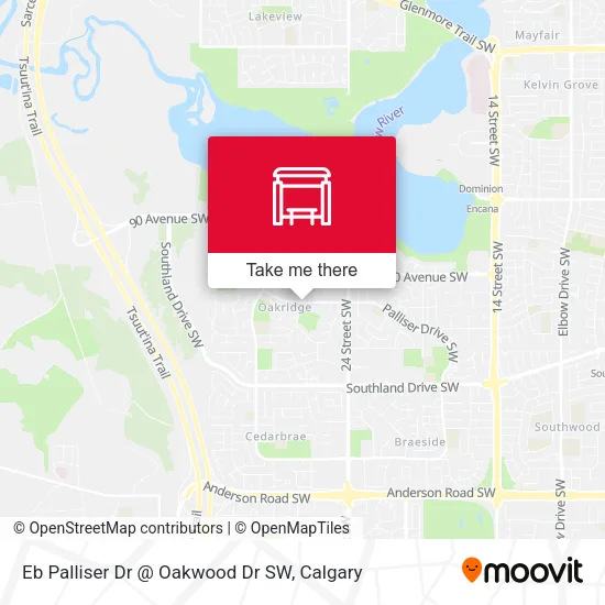 Eb Palliser Dr @ Oakwood Dr SW map