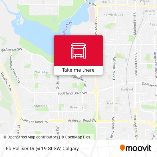 Eb Palliser Dr @ 19 St SW map