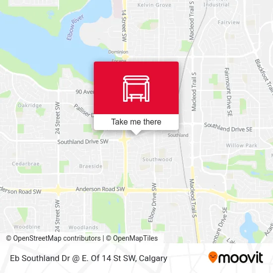Eb Southland Dr @ E. Of 14 St SW map