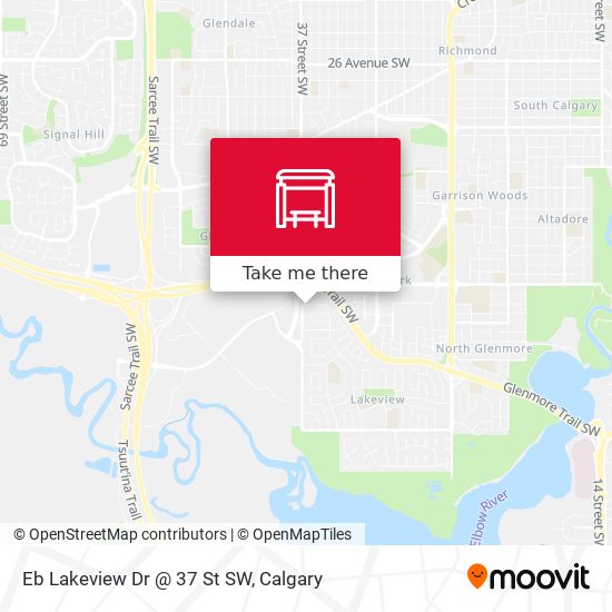 Eb Lakeview Dr @ 37 St SW map