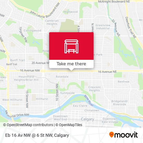 Eb 16 Av NW @ 6 St NW map