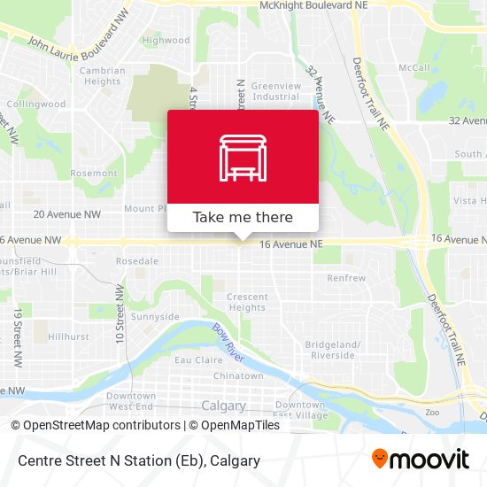 Centre Street N Station (Eb) map