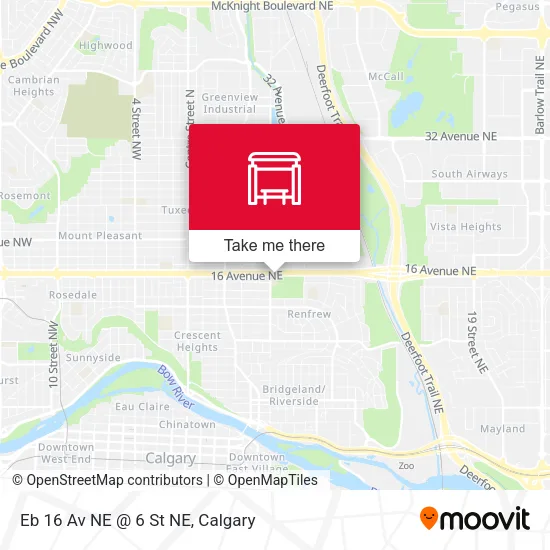 Eb 16 Av NE @ 6 St NE map