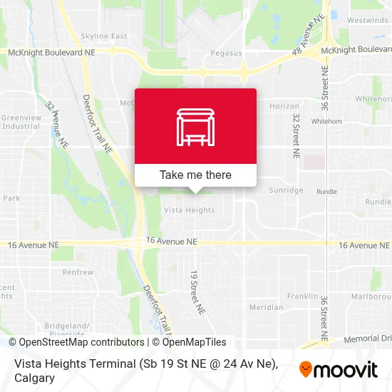 Vista Heights Terminal (Sb 19 St NE @ 24 Av Ne) map