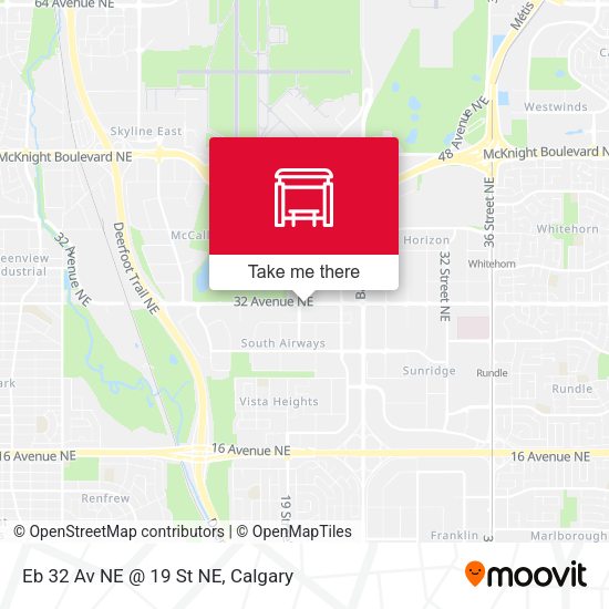 Eb 32 Av NE @ 19 St NE map
