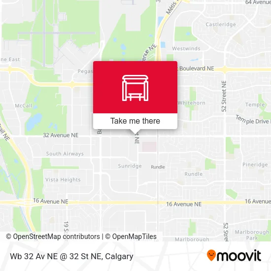 Wb 32 Av NE @ 32 St NE map