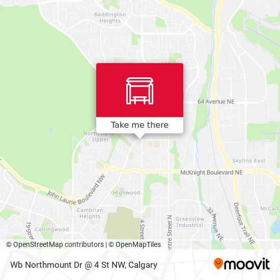 Wb Northmount Dr @ 4 St NW map