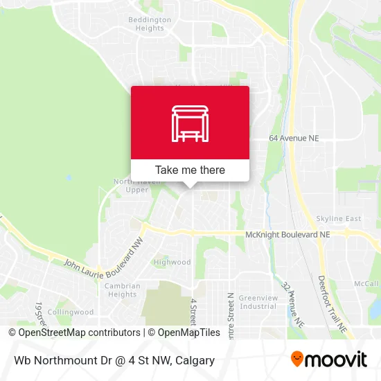 Wb Northmount Dr @ 4 St NW map
