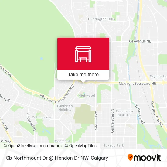 Sb Northmount Dr @ Hendon Dr NW map
