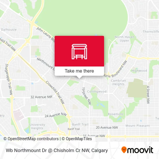 Wb Northmount Dr @ Chisholm Cr NW map