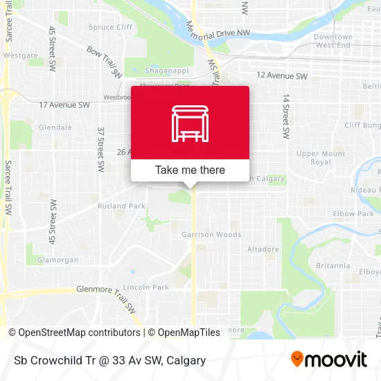 Sb Crowchild Tr @ 33 Av SW plan