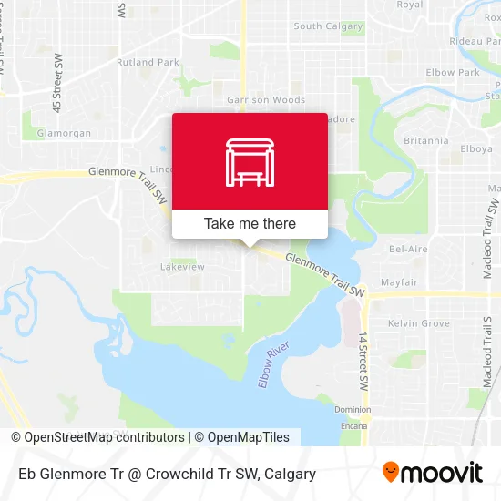Eb Glenmore Tr @ Crowchild Tr SW map