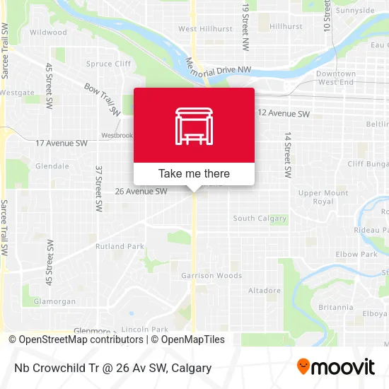 Nb Crowchild Tr @ 26 Av SW plan