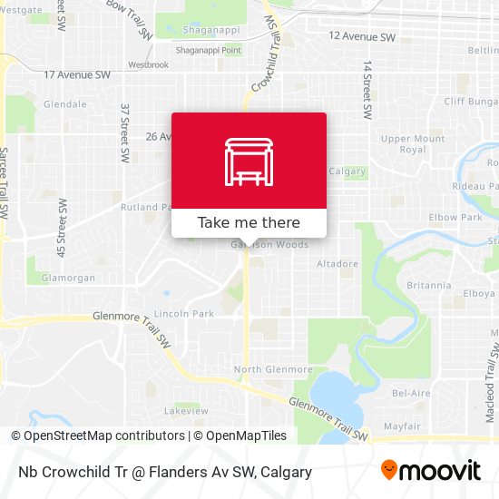Nb Crowchild Tr @ Flanders Av SW plan