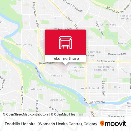 Foothills Hospital (Women's Health Centre) map