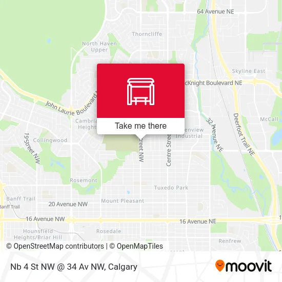 Nb 4 St NW @ 34 Av NW map