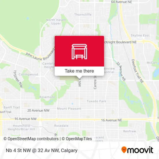 Nb 4 St NW @ 32 Av NW map