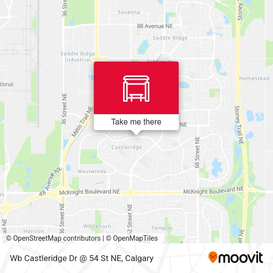 Wb Castleridge Dr @ 54 St NE plan