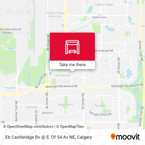 Eb Castleridge Bv @ E. Of 54 Av NE map