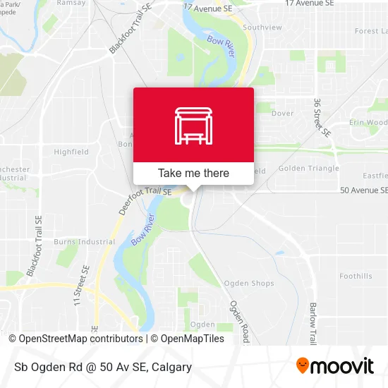Sb Ogden Rd @ 50 Av SE map