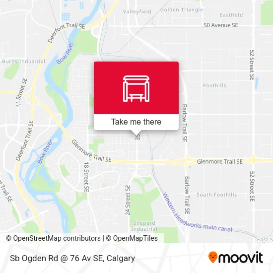 Sb Ogden Rd @ 76 Av SE map