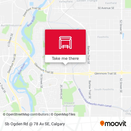 Sb Ogden Rd @ 78 Av SE map