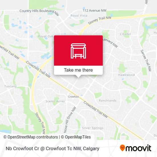 Nb Crowfoot Cr @ Crowfoot Tc NW map