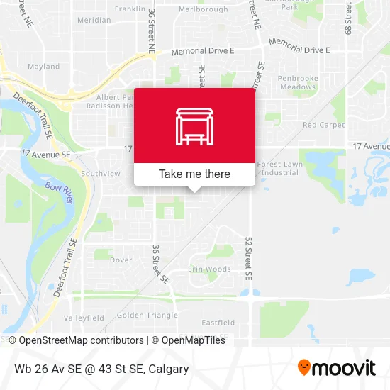 Wb 26 Av SE @ 43 St SE map