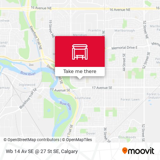 Wb 14 Av SE @ 27 St SE map