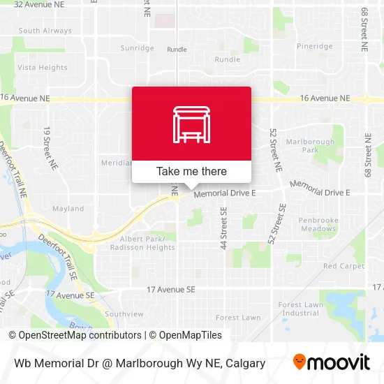 Wb Memorial Dr @ Marlborough Wy NE map