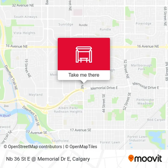 Nb 36 St E @ Memorial Dr E map