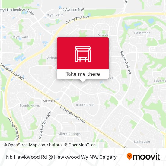 Nb Hawkwood Rd @ Hawkwood Wy NW map