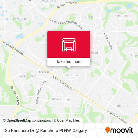 Sb Ranchero Dr @ Ranchero Pl NW map