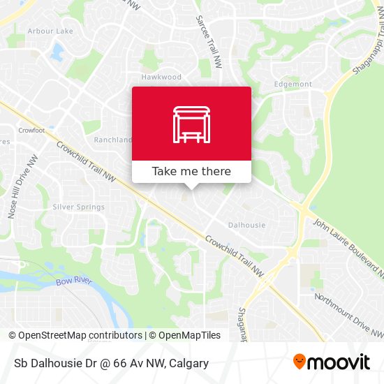 Sb Dalhousie Dr @ 66 Av NW map